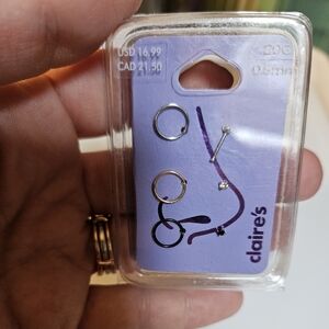 Claire’s 6-Piece Nose Ring Set • 20G (0.8mm) • Mixed Metals • NEW